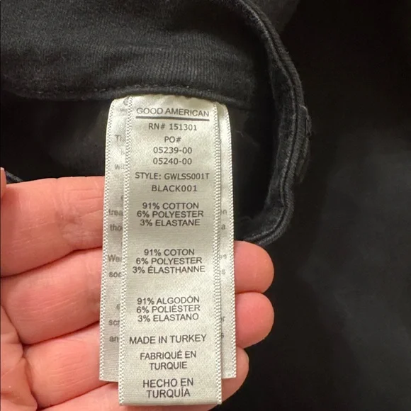 Good American Good Waist Crop Side Slit Jean Plus Size 18 26” inseam Black EUC - Picture 4 of 16